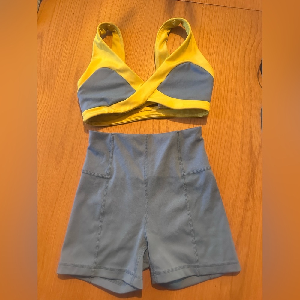 Jo + Jax blue and yellow dance set